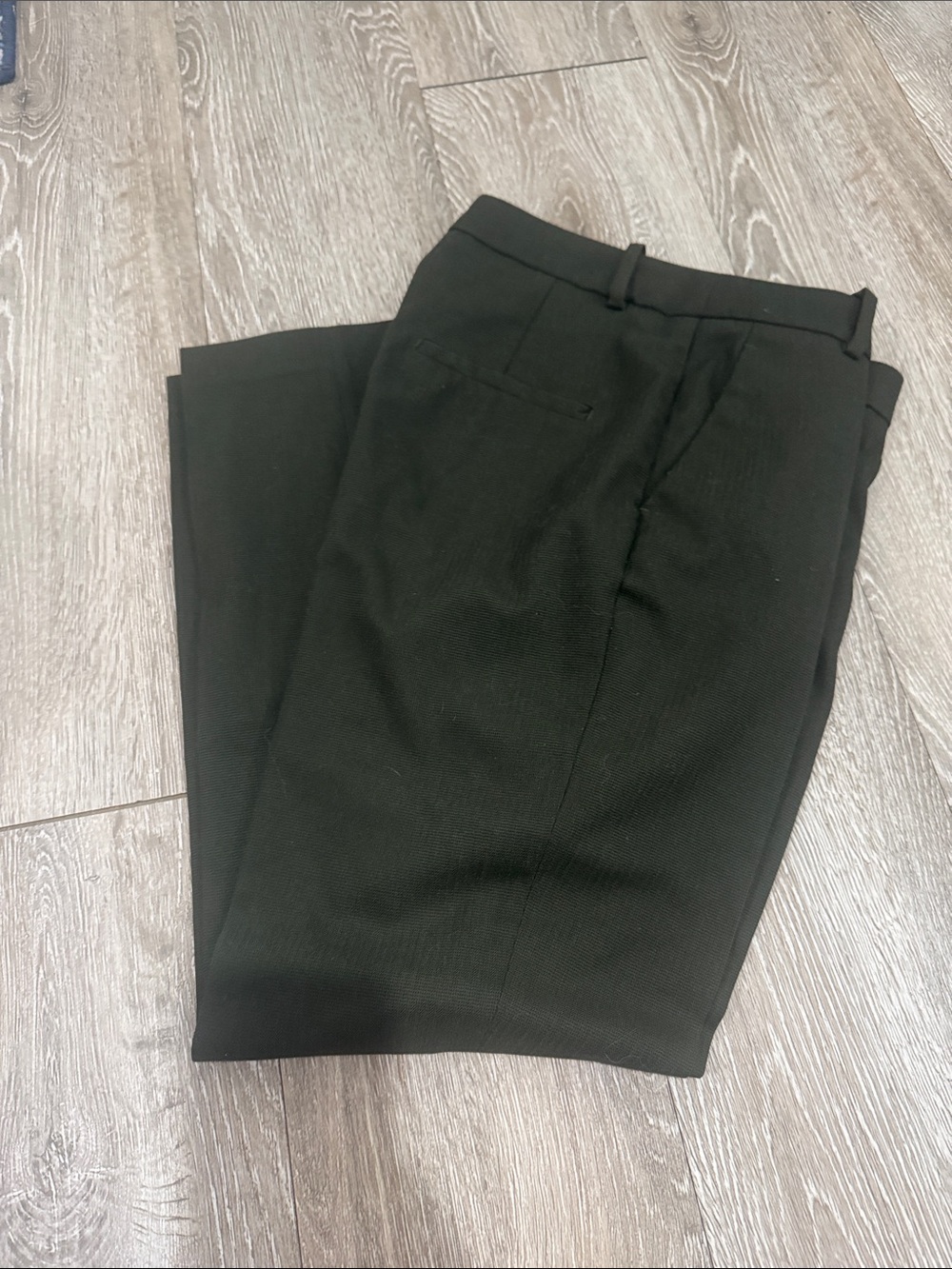 H&M Black Cropped Ankle Trousers with Belt Loops